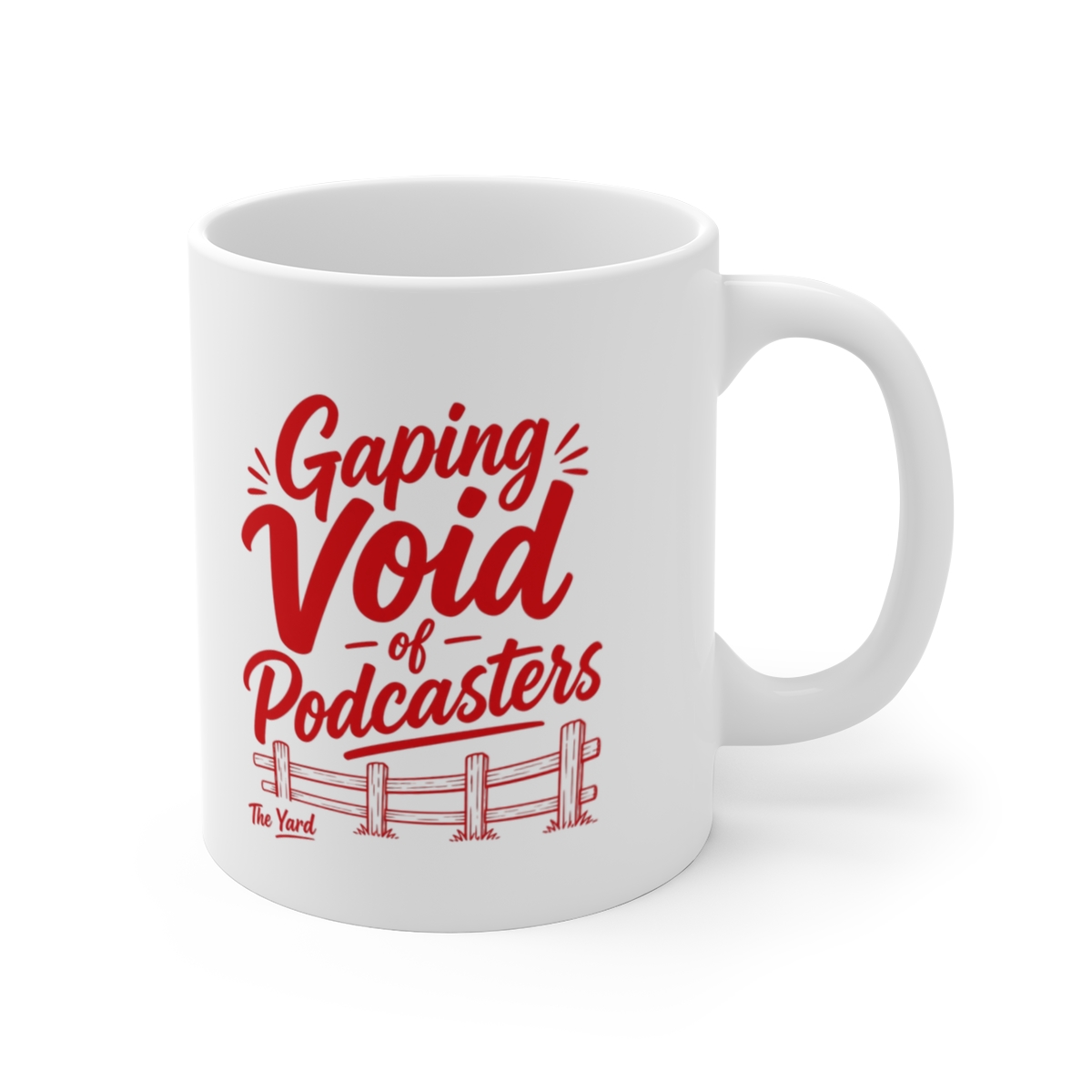 The Yard "Gaping Void of Podcasters" White Mug